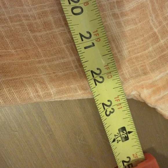 M-Made In Italy Women's Orange Crochet Back Design Shirt Size Medium - Picture 5 of 6